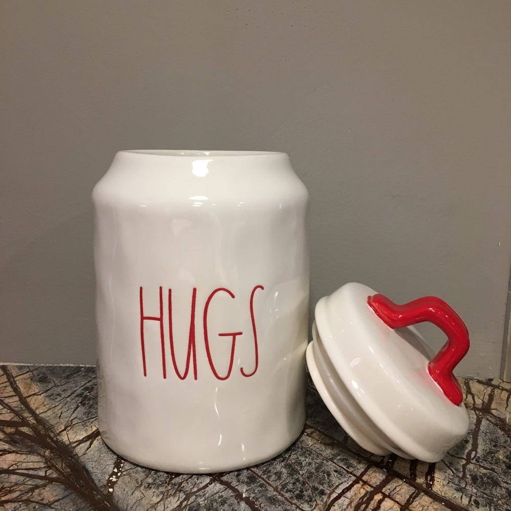 Rae Dunn hugs valentines canister!